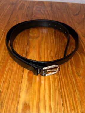 Men’s Vintage Black Genuine Eel Skin Exotic Belt Size 38 Made In Korea